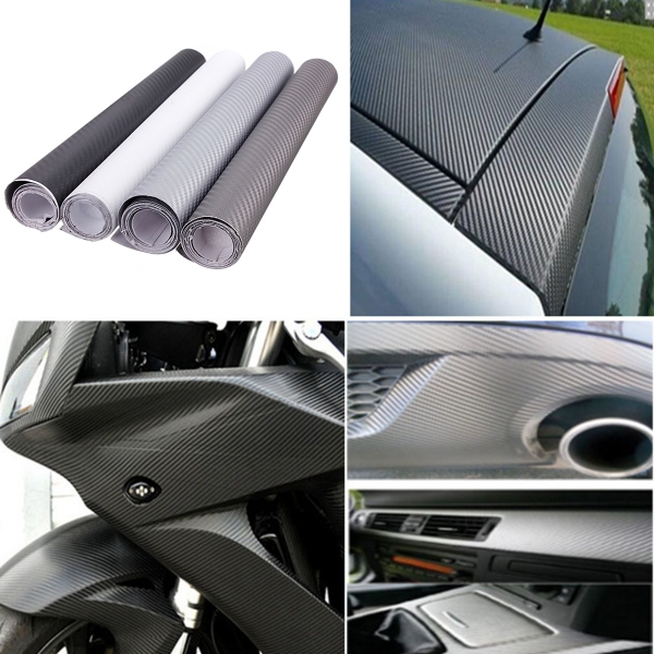 30x152cm 3D Carbon Faser Vinylverpackungs Film Auto Träger Aufkleber Blatt Rolle