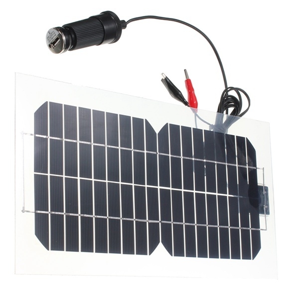 18V 5.5W 31.5 x 16.5 x 0.15 CM halbflexibler Sonnenkollektor mit Kabeln