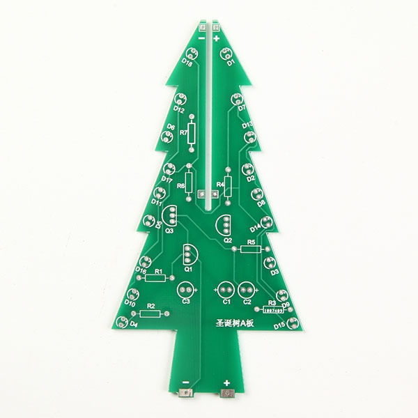 Weihnachtsbaum LED lässt Bastelsatz mit dem durchsichtigen Deckelheimwerken elektronischer Bastelsatz aufblitzen