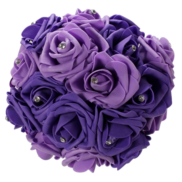 30cm / 11.8'' Kristall Foam Blumen Roses Wedding Brautbrautjunfer Bouquet Posy