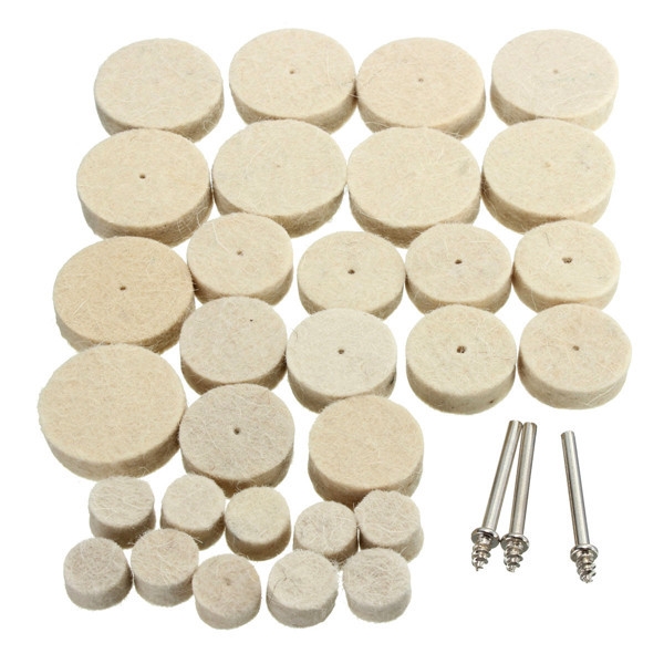 33pcs Wolle Polierscheibe Grinder Zubehör für Dremel
