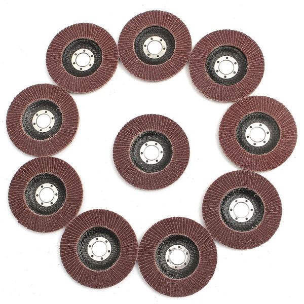 10pcs 115mmx8mm 60 Grit Flap Schleifscheiben Grinder Räder