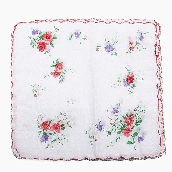 12st Dame Frauen Blumenmuster Handkerchief Baumwollfaser Square Tower