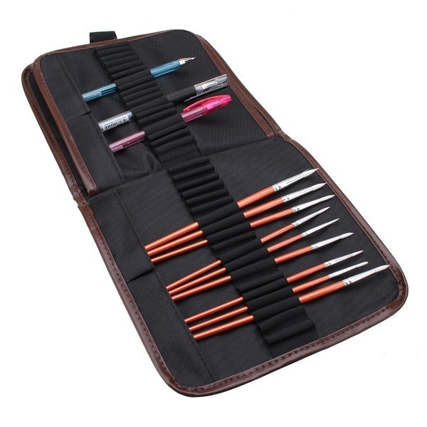72 Loch Bleistift Feder Werkzeug Make up Pinsel Kasten Beutel Taschen Leinwand Halter