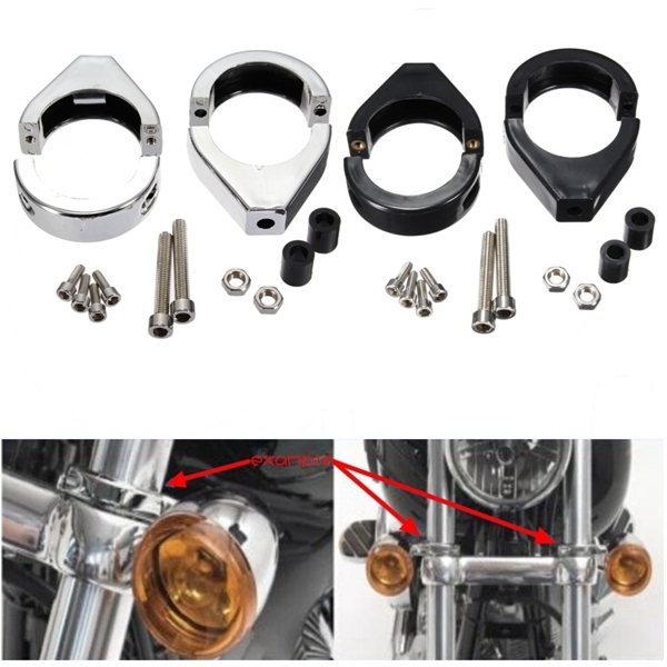 41mm Blinkerhalterung Gabelrohrverlegung Klemmen Anzeige für Harley