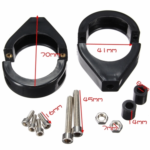 41mm Blinkerhalterung Gabelrohrverlegung Klemmen Anzeige für Harley