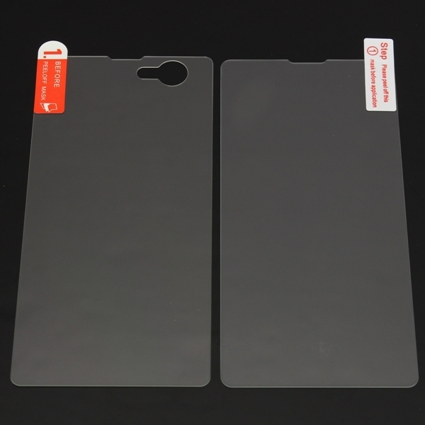 Front und Rückseite Ausgeglichenes Glas Schirm Schutz für Sony Xperia Z1 Kompakt