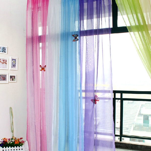 Translucent transparentem Tüll Voile Organza Vorhang drapieren Hochzeits Dekor für Tür Fenster Vorraum Zimmer