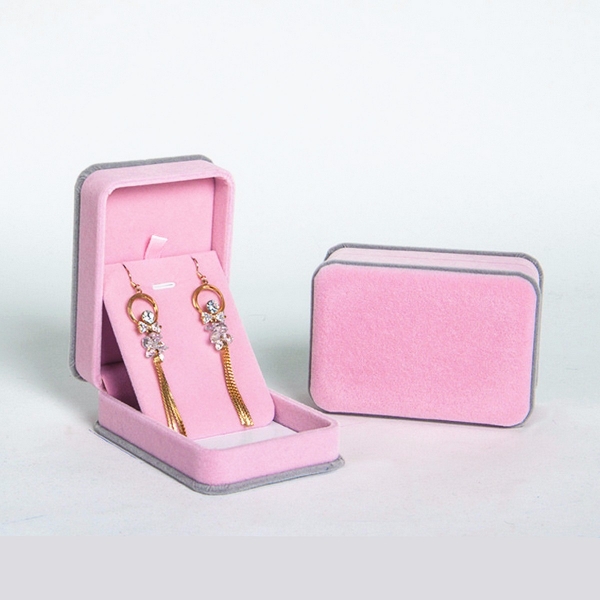 Beflockung Achteckige Halskette Ohrringe Schmuck Verpackung Geschenkbox