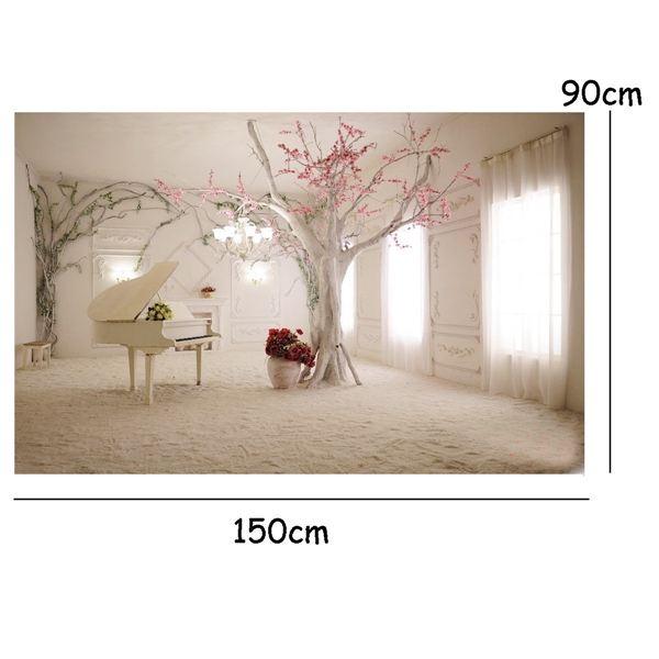 5x3FT 1.5x1m Indoor Piano Baum Landschaft Fotografie Hintergrund Photo Zum Studio