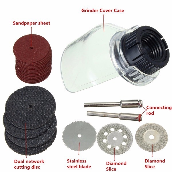 26pcs Drehwerkzeug Zubehör Zubehör Sets für Dremel