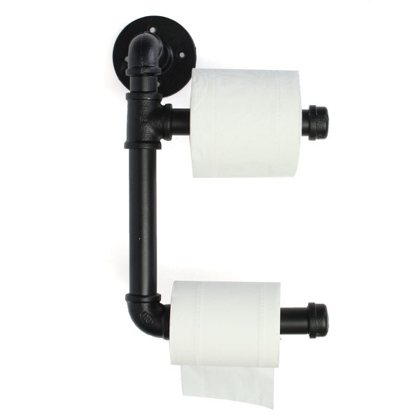 Industrie Urban Style Metallrohr Double Layer Toilettenpapier Halter Roller rustikale Optik