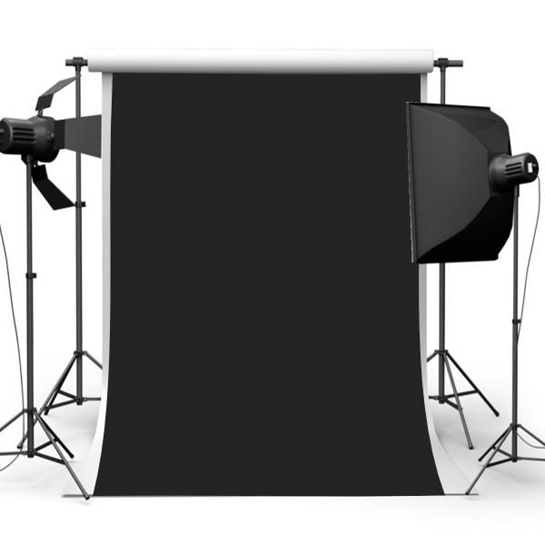 2.1x1.5m 5x7ft einfache schwarze dünne Vinyl Studio Hintergrund Fotografie Prop Foto Hintergrund
