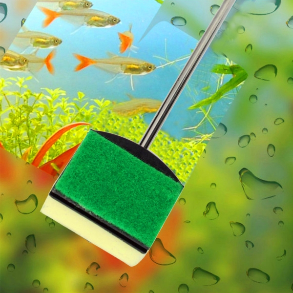 Aquarium Glas Pinsel Fisch Behälter Reinigungs Werkzeug Griff aus Edelstahl reinigen Algen Aquarium Supplies