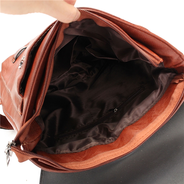 Frauen-Mann-Weinlese-Schultaschen-Rucksack PU-lederner Laptoptaschen Rucksack-Schultasche