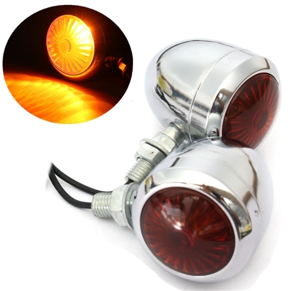 Paar 12V Motorrad Blinker Kontrollleuchte Lampe für Harley