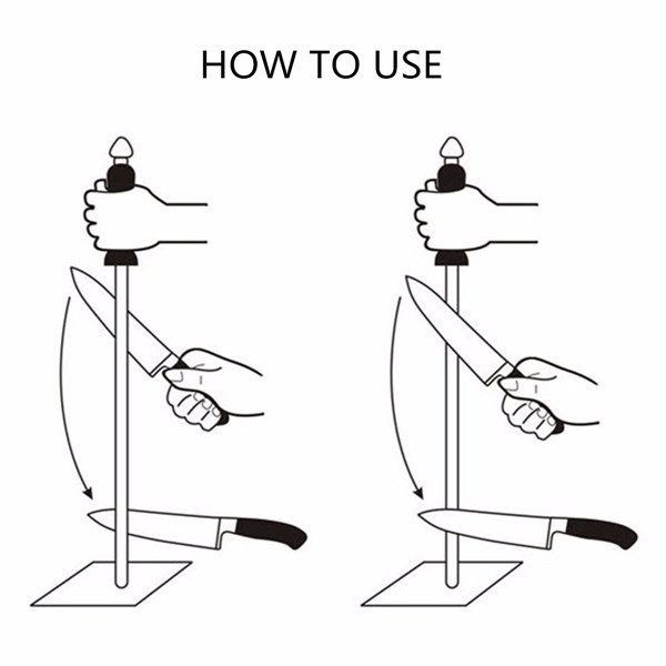 275mm Aluminiumoxid Keramik Schärfer Rod Wetzstein Stick Whetstone