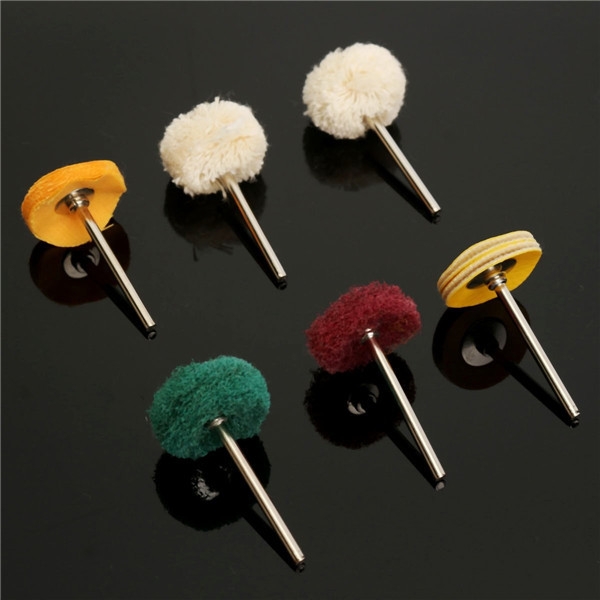 6pcs Polierer Puffer Polierscheibe Polierpad Kit für Dremel