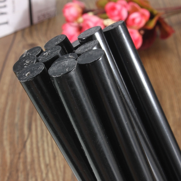 12st 11mm x 190mm heiße Schmelzkleber Sticks Crafting Modelle aus schwarzem Kunststoff