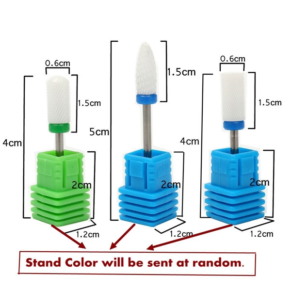 Elektrische Nagel Schleifkopf Bohrer Keramik runde weiße Nagelbohrer
