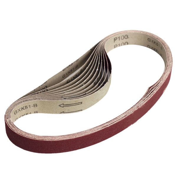 10pcs 760x25mm 100 Grit Schleifbänder Schleifschleifpapier