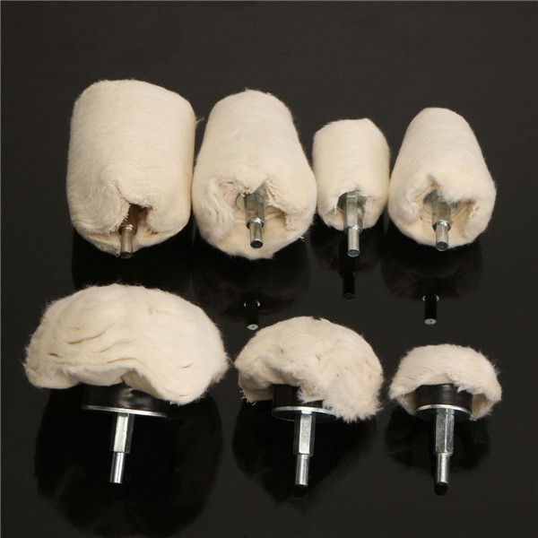 7pcs Polieren Schwabbelscheibe Polierauflage Mop Kit Schleifwerkzeug
