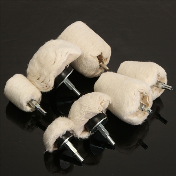 7pcs Polieren Schwabbelscheibe Polierauflage Mop Kit Schleifwerkzeug