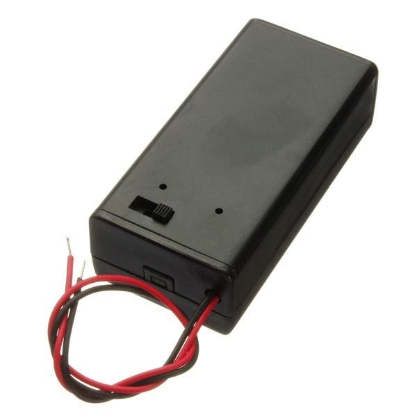 3Pcs 9V Batterie Kasten Pack Halter mit ON / OFF Netzschalter Toggle Schwarz