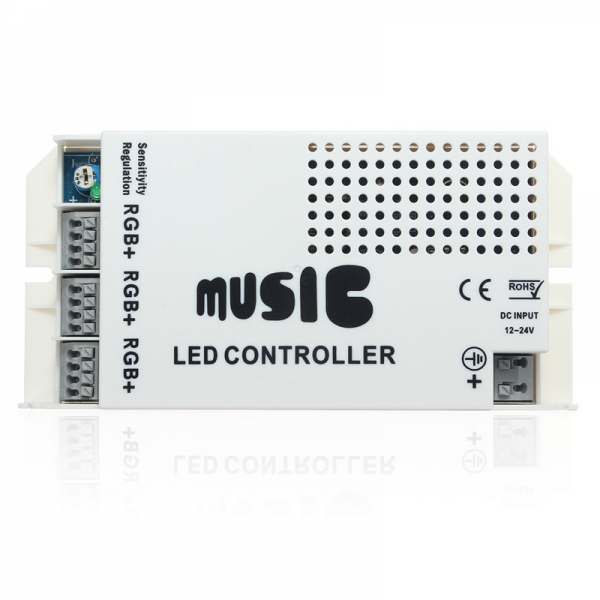 24 Schlüssel RGB LED Strip Music Sound 3-Kanal IR Fernbedienung Dimmer DC12-24V