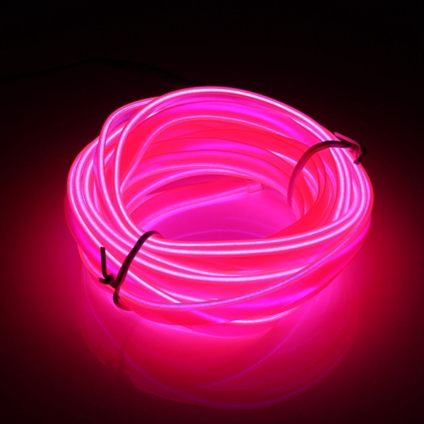5M führten flexibles EL Draht Neon Glühen Licht Seil Streifen 12V für Weihnachtsfeiertags Party