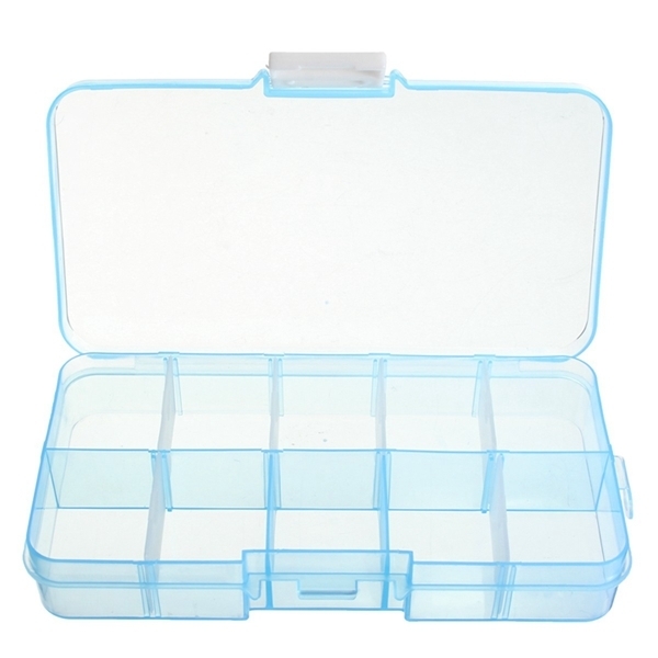 Einstellbare 10 Compartment Plastikaufbewahrungsbehälter Kasten Schmucksache Korn Gerät Container