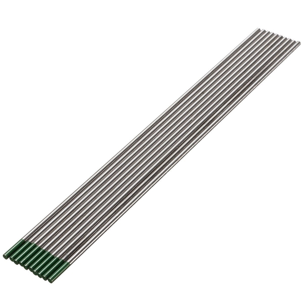 10Pcs 175x2.4mm WP Grün Schweißen Wolfram Elektroden Schweißelektroden
