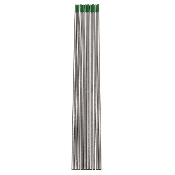 10Pcs 175x2.4mm WP Grün Schweißen Wolfram Elektroden Schweißelektroden