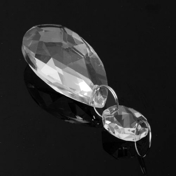 38MM 10Pcs löschen Kristallglas Kronleuchter Lampenteile Prisms Anhänger Tropfen Dekor