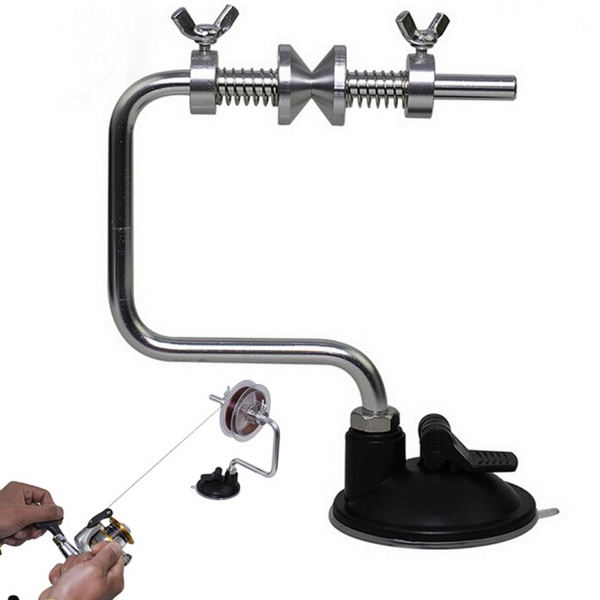 ZANLURE 12 cm x 15 cm Tragbare Aluminium Angelschnur Winder Reel Spool Spooler System Tackle Werkzeug Saugnapf