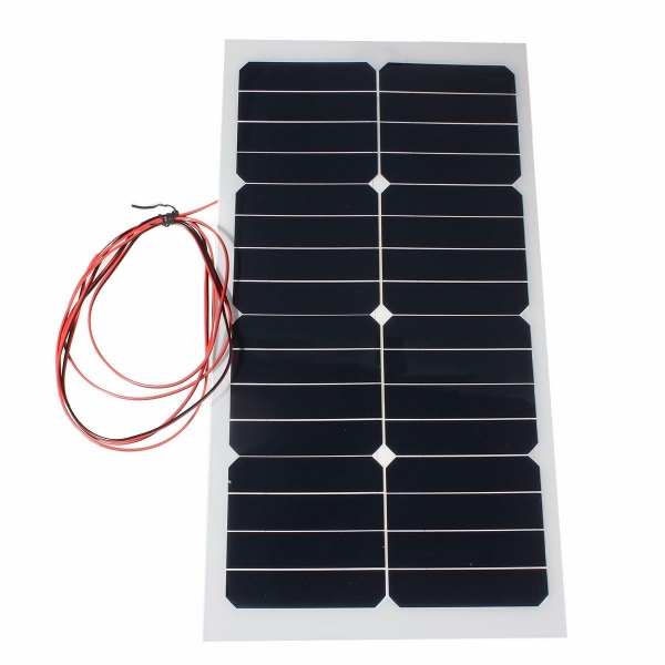 20W 12V 54CM x 28CM Photovoltaik halb flexible Solar Panel mit 3M Kabel