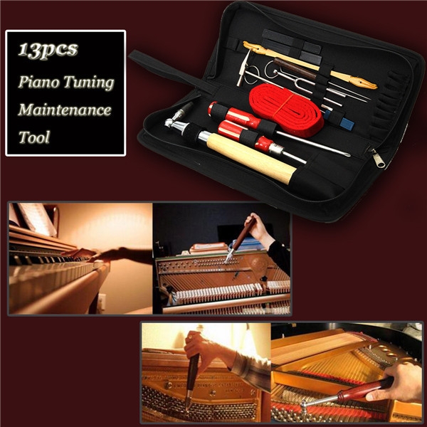 13pcs Professionelle Piano Tuning Maintenance Tool Kits Hammer Schraubendreher mit Etui