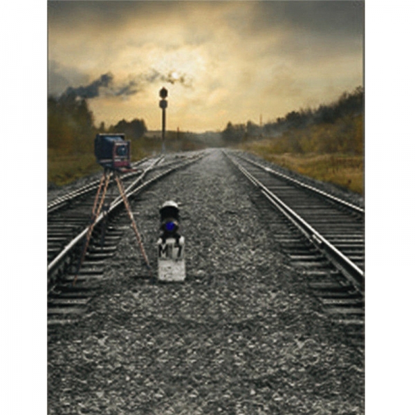 Zug Straßenbahngleis Kamera Thema Fotografie Hintergrund Tuch Hintergrund