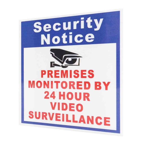 5X Geschützten Räumlichkeiten von 24 Stunden Videoüberwachung Zeichen Aufkleber Überwachungskamera
