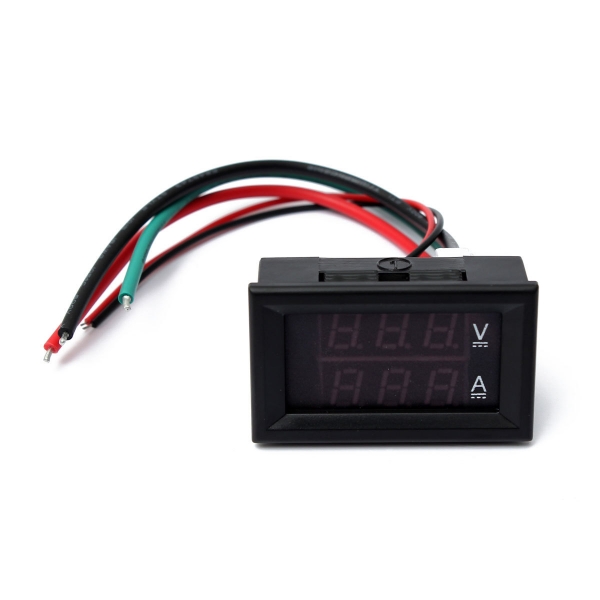 0.28-Zoll-Dual-Display-Rot Blau LED Panel-4.5-30V Digital-Voltmeter Amperemeter 1-100A