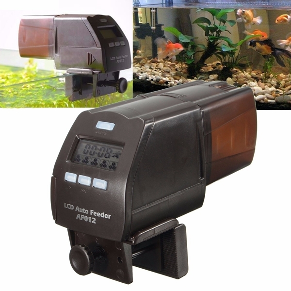 Auto Fisch Nahrungsmittelzufuhr Digital LCD Aquarium Einstellbare Timer Behälter Feeding