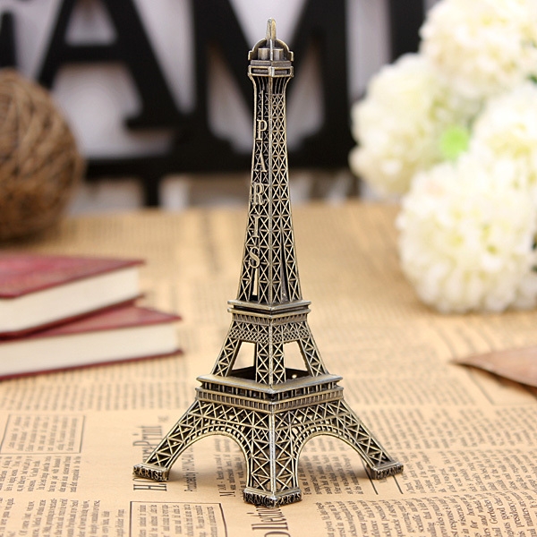 Bronze Ton Paris Eiffelturm Figur Statue Weinlese vorbildliche Dekor Legierung 4 Größen