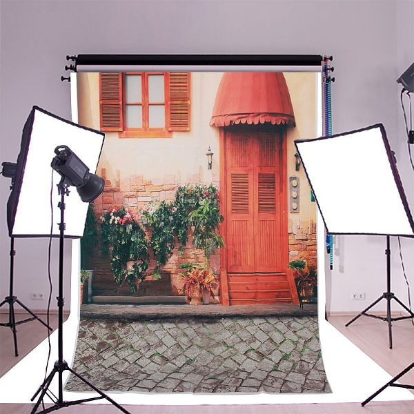3.3 x 5ft Vintages Straßen Wand Haus Studio Stützen Fotografie Hintergrund Hintergrund