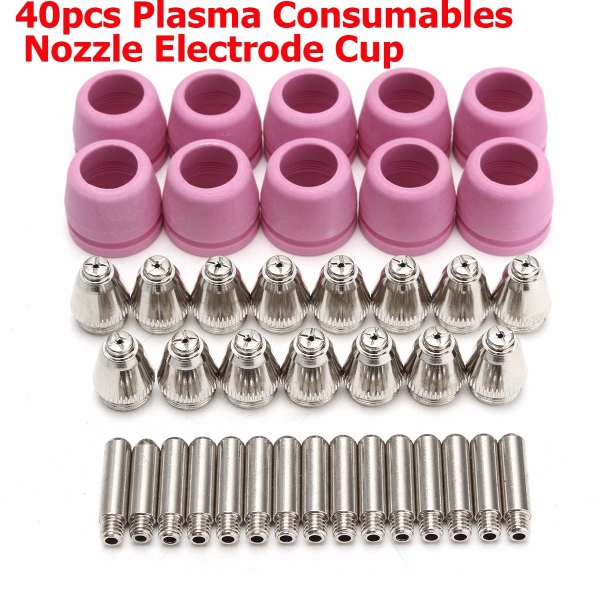 40Pcs Schweißens-Fackel-Plasma-Verbrauchsmaterial-Düsen-Elektroden-Schale für LTP5000D LTP6000