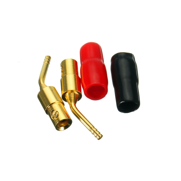 2mm vergoldet Bananenkopf Bend-Pin-Stecker Lautsprecheranschluss Lautsprecherkopf