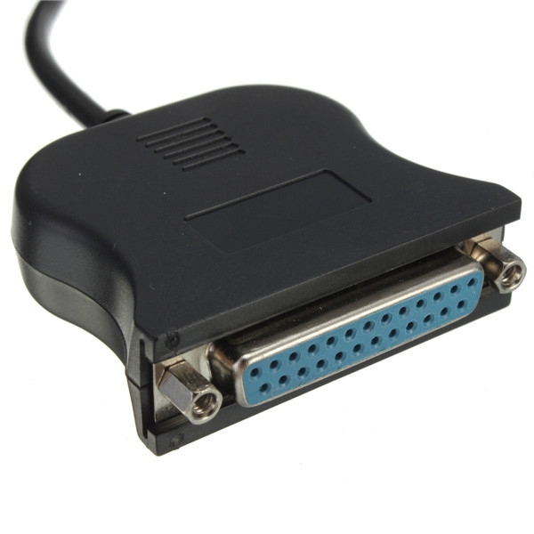 USB 2.0 zu 25 Pin DB25 Buchse Parallel Port Drucker Adapter Konverter Kabel PC