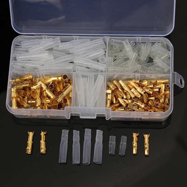Excellway® TC02 120Pcs Messing Bullet 3.5mm Anschluss Stecker und Buchse