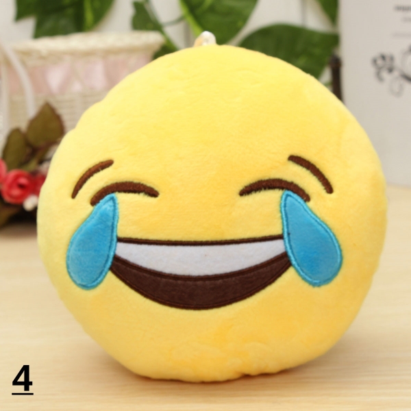 5.9 '' 15cm Emoji Smiley Emoticon gefüllte Plüsch weiche Spielzeug runde Kissen Ornament Dekor Geschenk