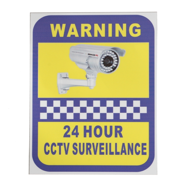 6Pcs CCTV-Kamera-Warnung-Aufkleber-Überwachung-Abziehbild-Vinylabziehbild-Video-Sicherheits-Zeichen