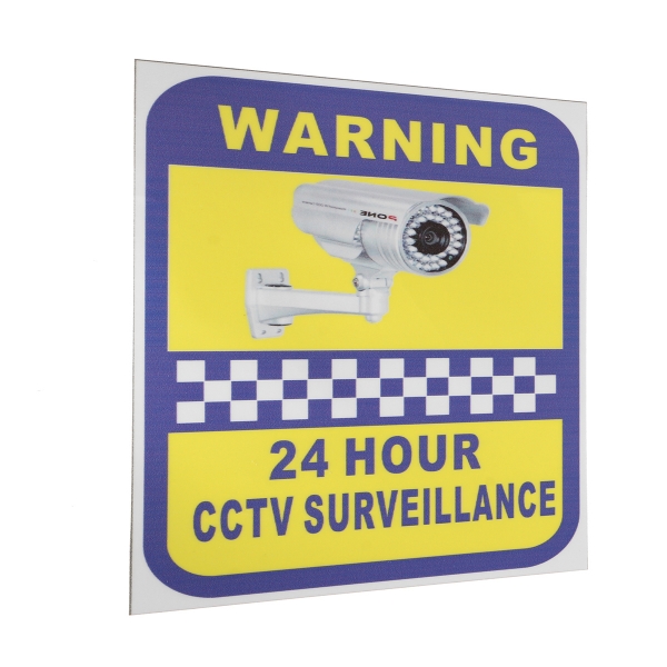 6Pcs CCTV-Kamera-Warnung-Aufkleber-Überwachung-Abziehbild-Vinylabziehbild-Video-Sicherheits-Zeichen